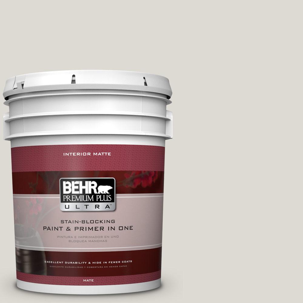 BEHR Premium Plus Ultra 8 oz. 790C2 Silver Drop Matte Interior
