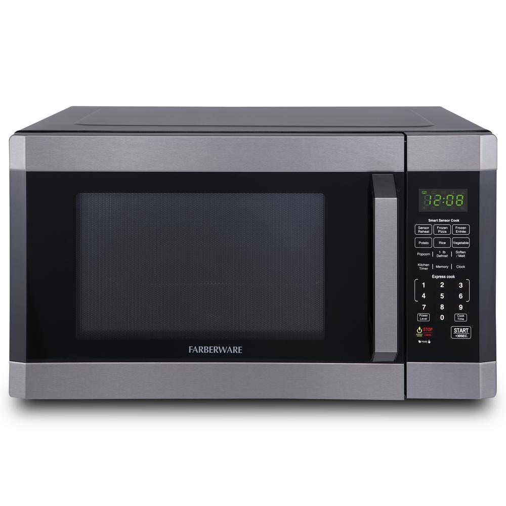 Farberware 1.6 cu. ft Over the Counter Microwave in Black Stainless