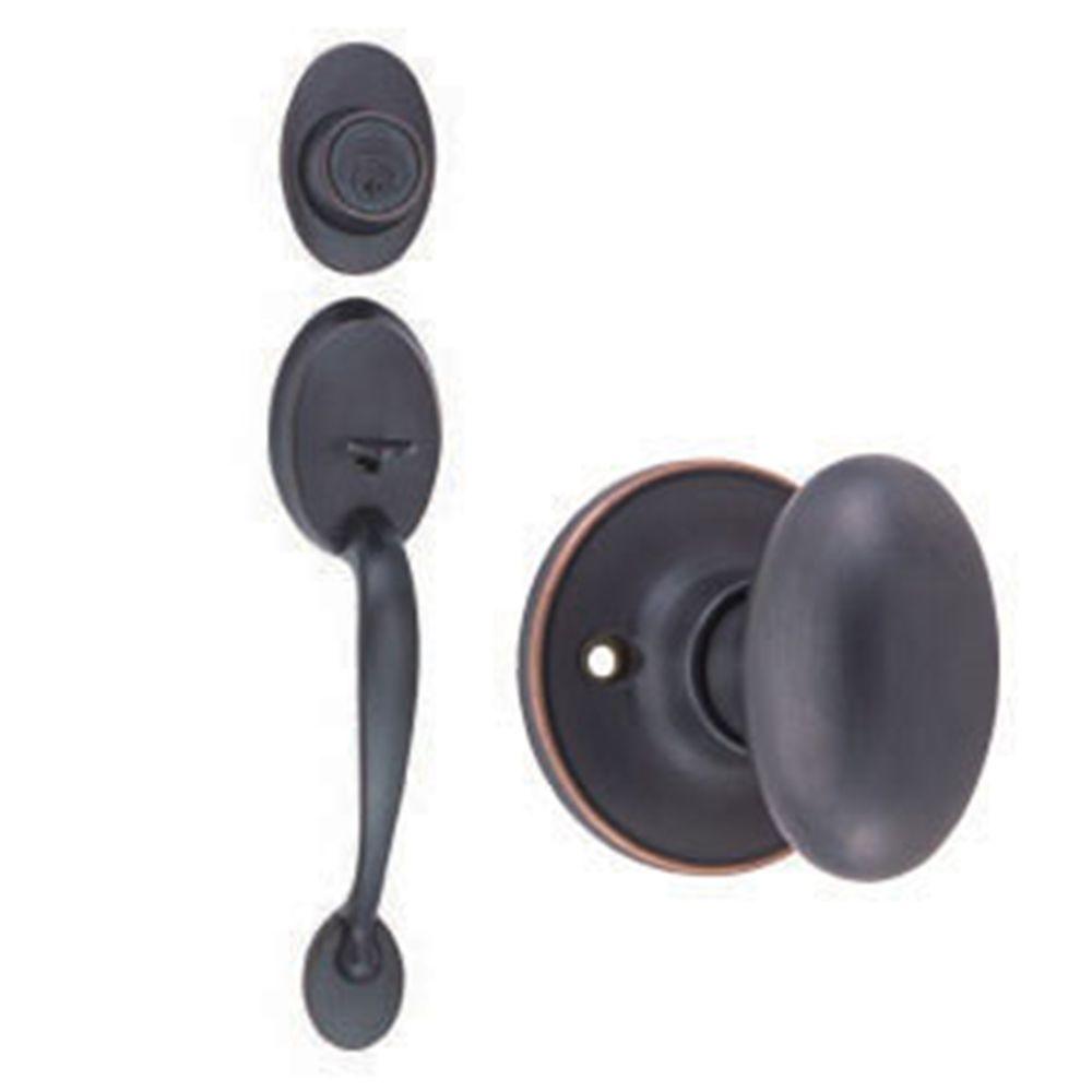 Design House Coventry OilRubbed Bronze Handleset with Single Cylinder