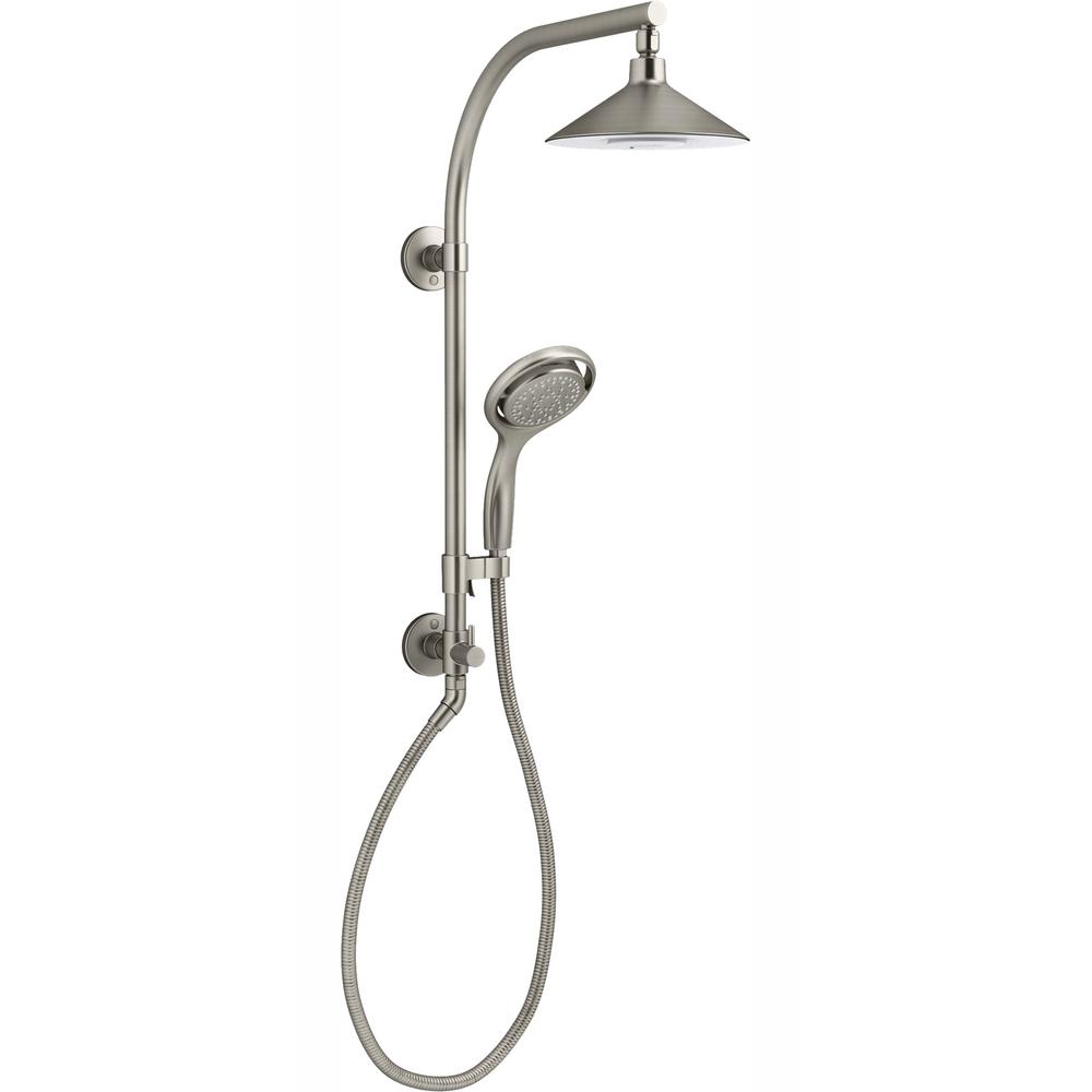 Kohler Moxie 4 Spray Wall Bar Shower Kit In Vibrant Brushed Nickel