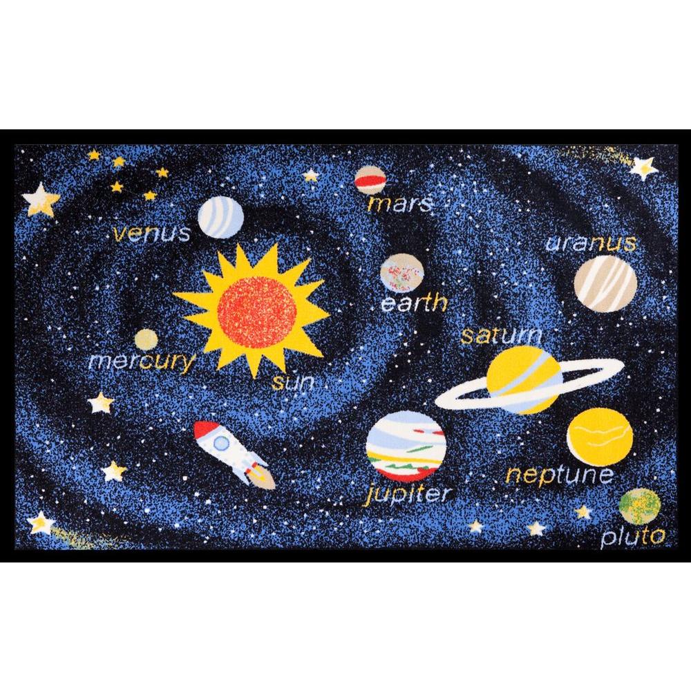 Concord Global Trading Fun Time Outer Space Navy 3 Ft X 5 Ft Area Rug 08533 The Home Depot