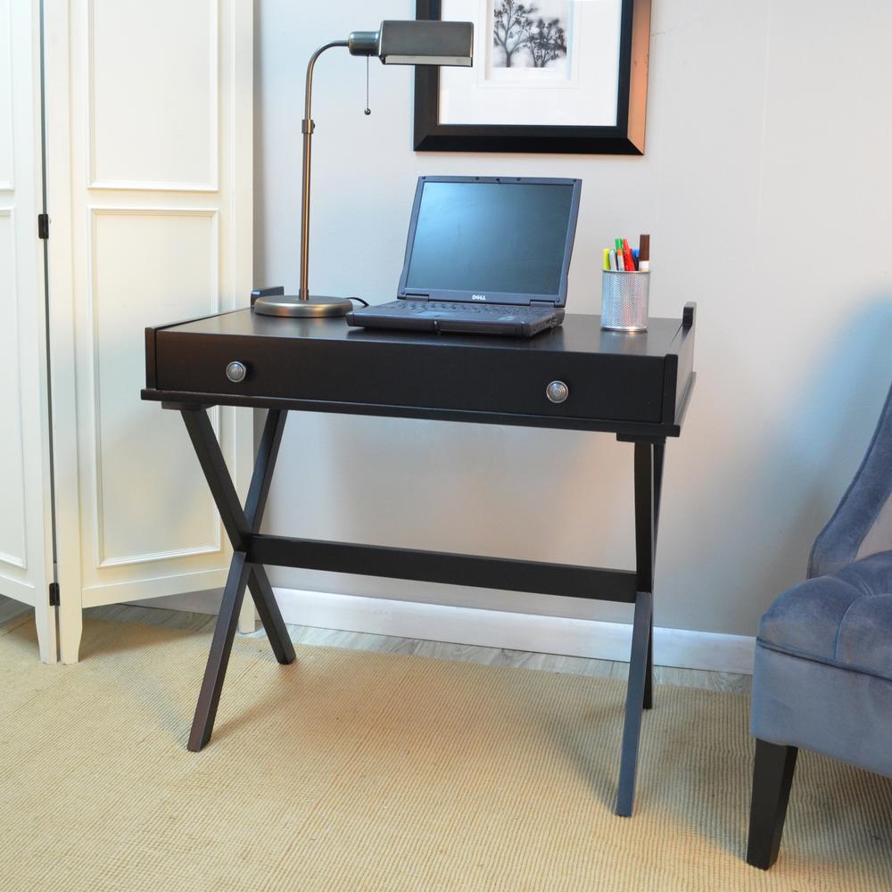 Ina Cottage Elise Black Desk 3422 Ab The Home Depot Ina Cottage Elise Black Desk