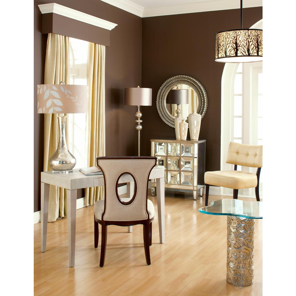 Oceana Cream Shagreen Storage Console Table