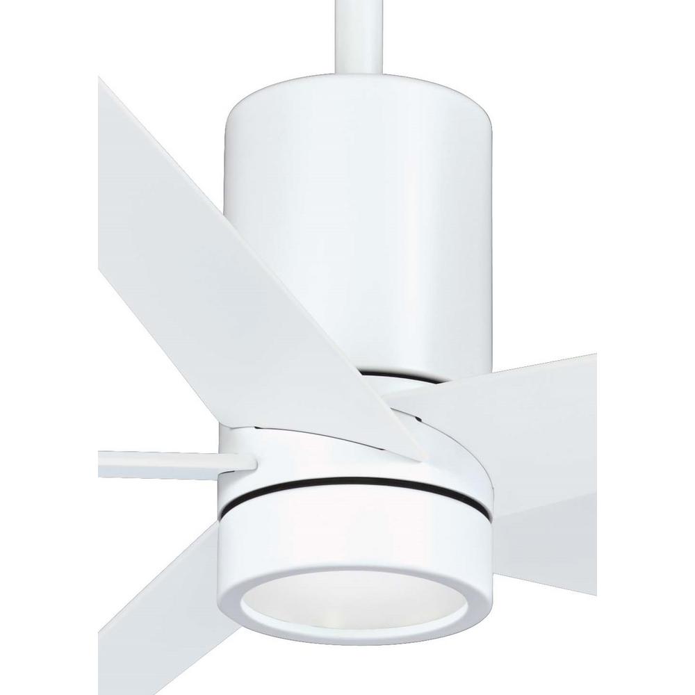 Minka Aire Symbio 56 In Integrated Led Indoor Flat White Ceiling Fan With Light With Remote Control