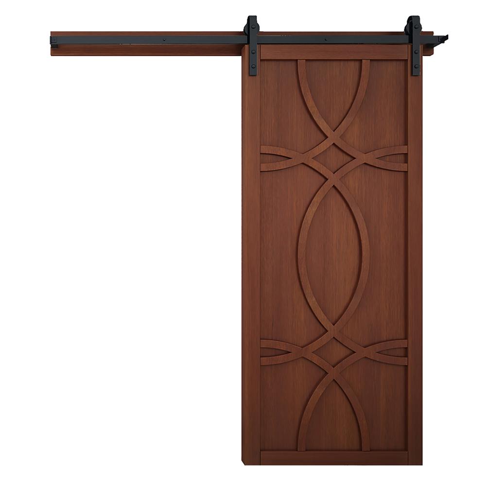 VeryCustom 36 In. X 84 In. Hollywood Terrace Wood Barn Door With ...