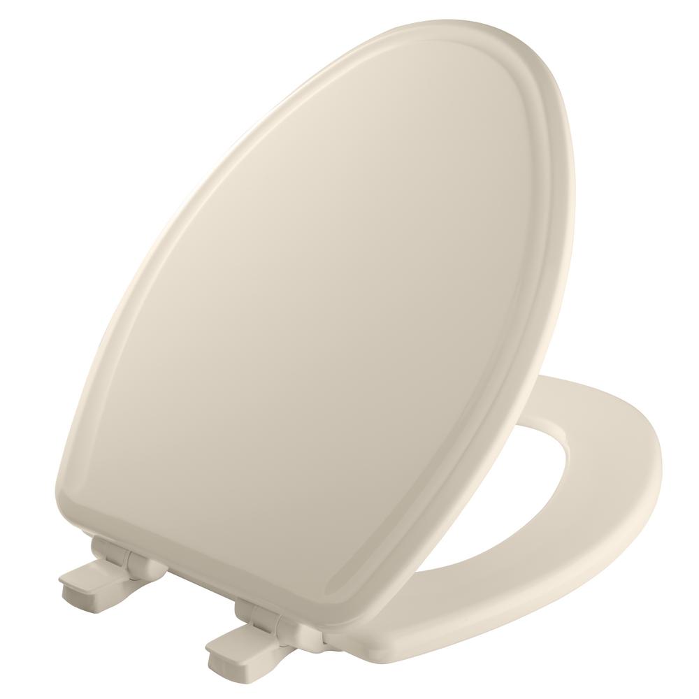 Church Lift Off Elongated Closed Front Toilet Seat In Biscuit 585ec 346 The Home Depot
