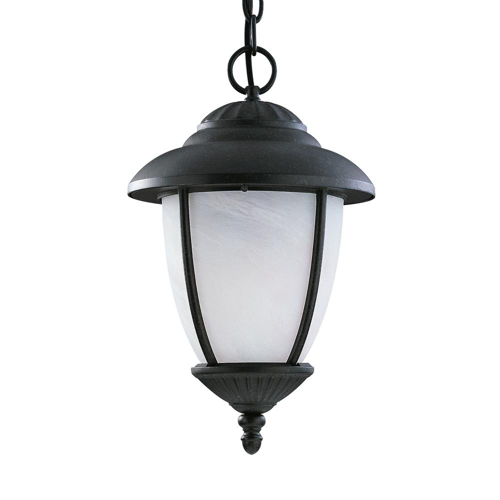 Sea Gull Lighting Yorktown Black 1-Light Outdoor Hanging ...