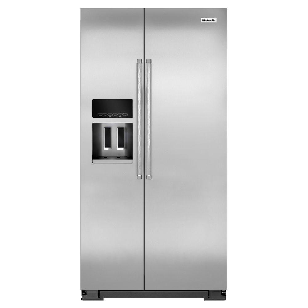  KitchenAid  36 in W 22 7 cu ft Side by Side Refrigerator  