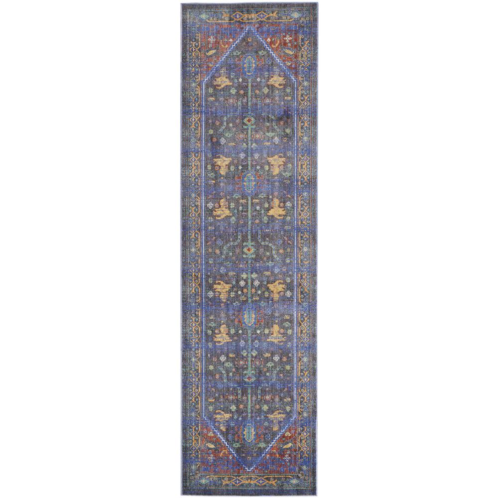 Nourison Delmar Navy Red 2 Ft X 8 Runner Rug 386731 The Home Nourison Delmar Navy Red 2 Ft X 8 Runner Rug