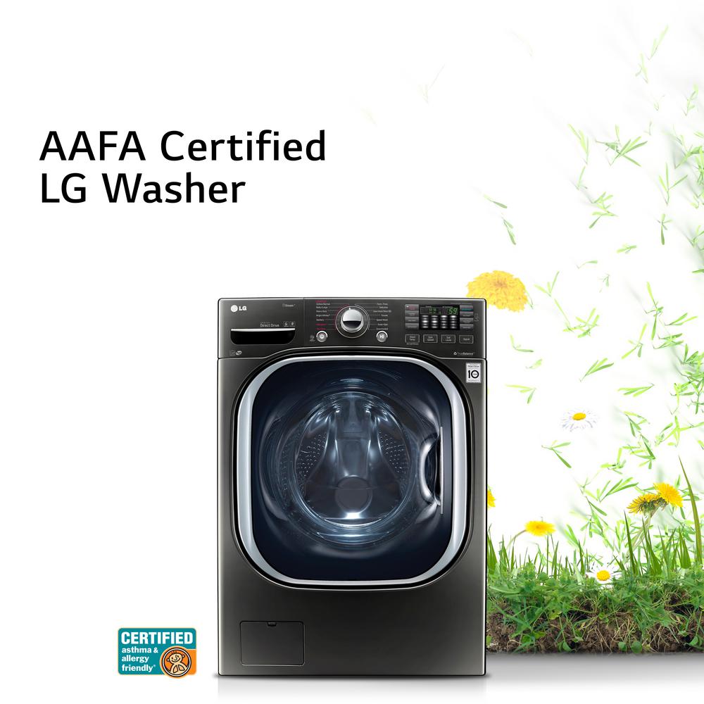 Lg Electronics 4 5 Cu Ft He Ultra Large Front Load Washer With Turbowash Steam In Printproof Black Stainless Steel Energy Star Wm4370hka The Home Depot