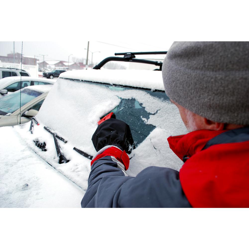 MATCC Ice Scraper Mitt for Windshield Car Ice Scraper Glove Waterproof and Warm Small Car Window Snow Scraper Tool for Freezer Model MIC004