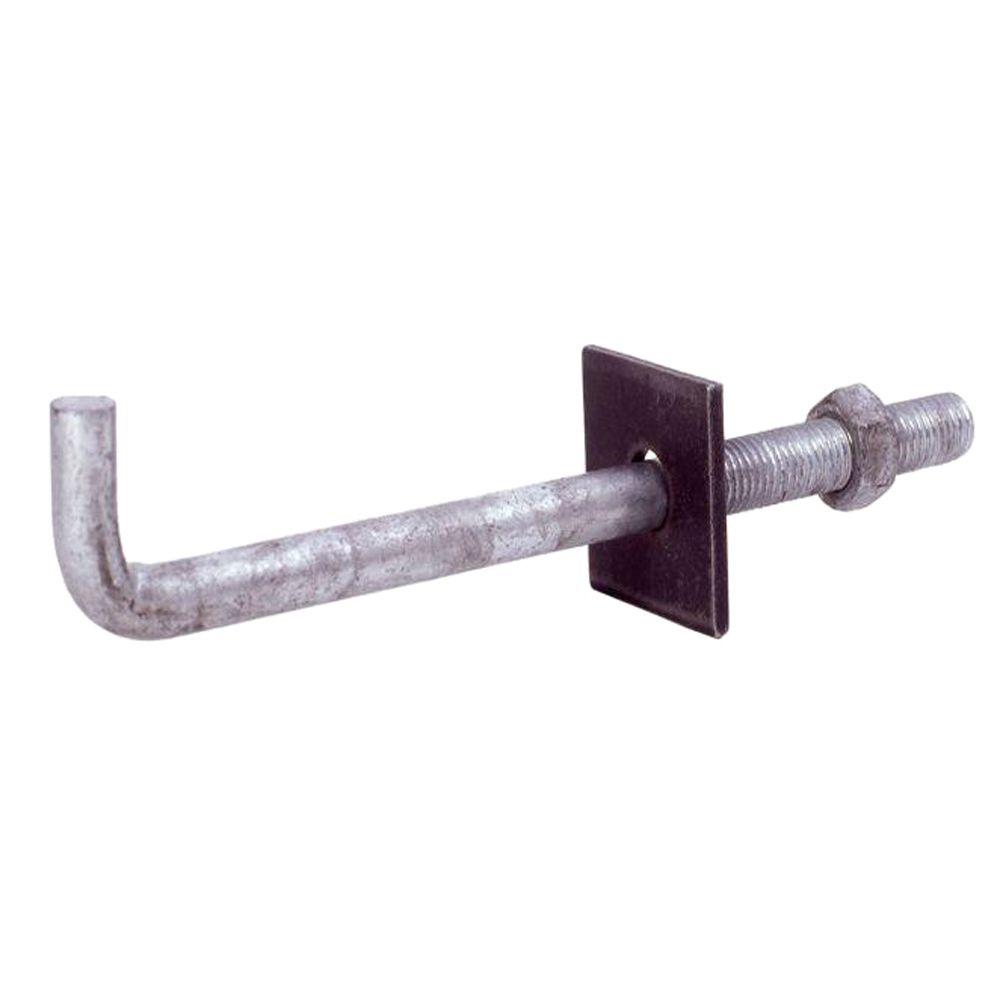 Grip-Rite 5/8 in. x 12 in. Anchor Bolts with Nuts and 3 in ...