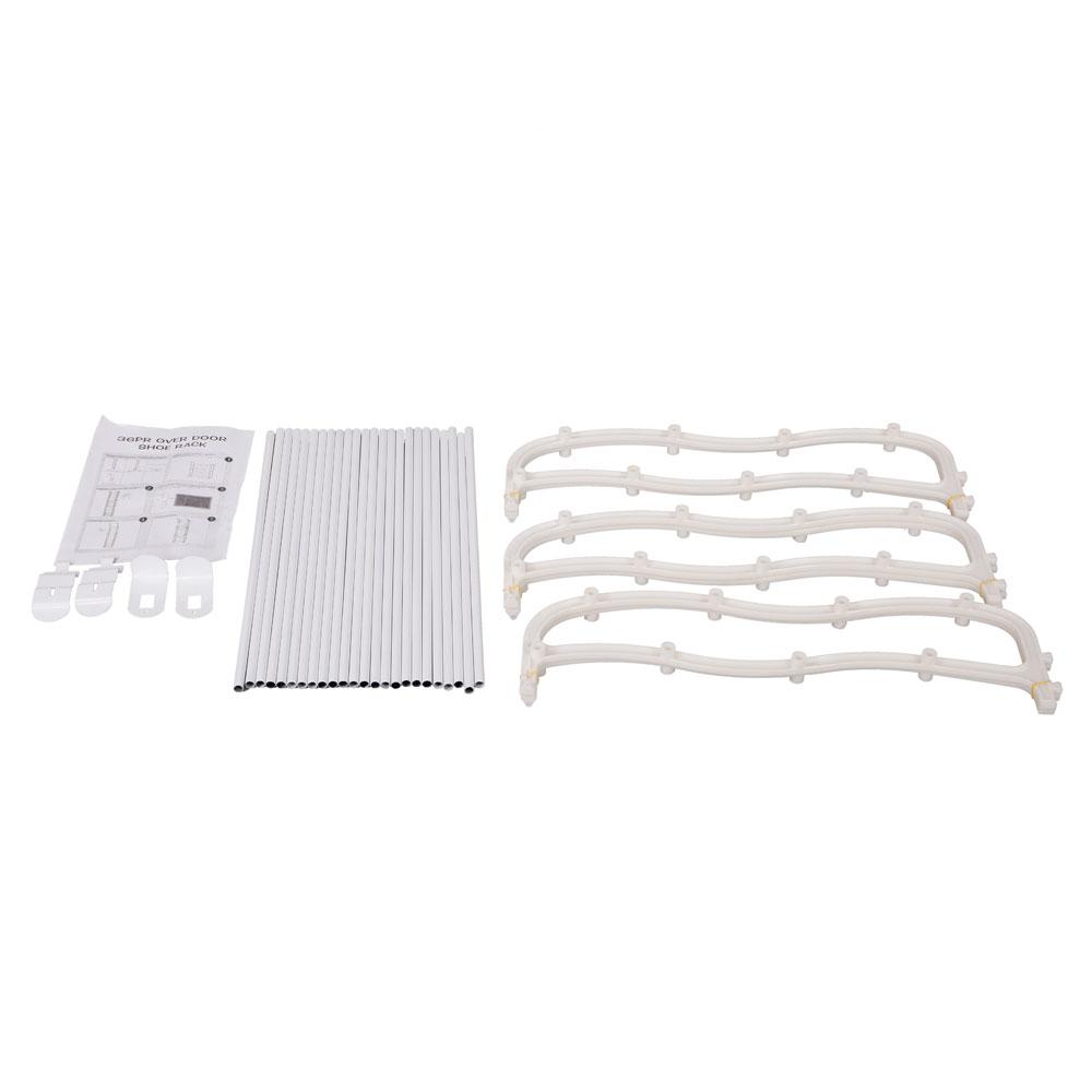 Unbranded 30 Pair 12 Layers White Wall Mounted Style Home Shoe Organizer 13026099 The Home Depot