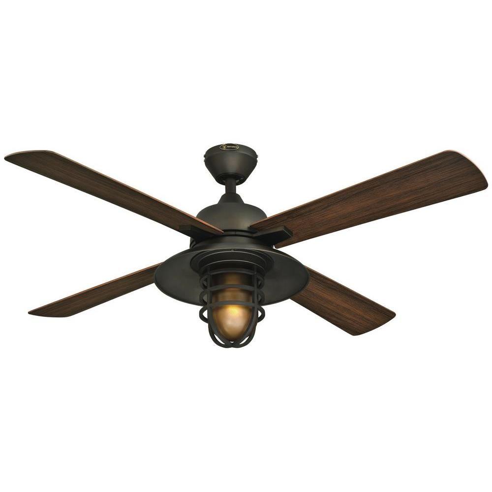 4 Blades Industrial Flush Mount Ceiling Fans With