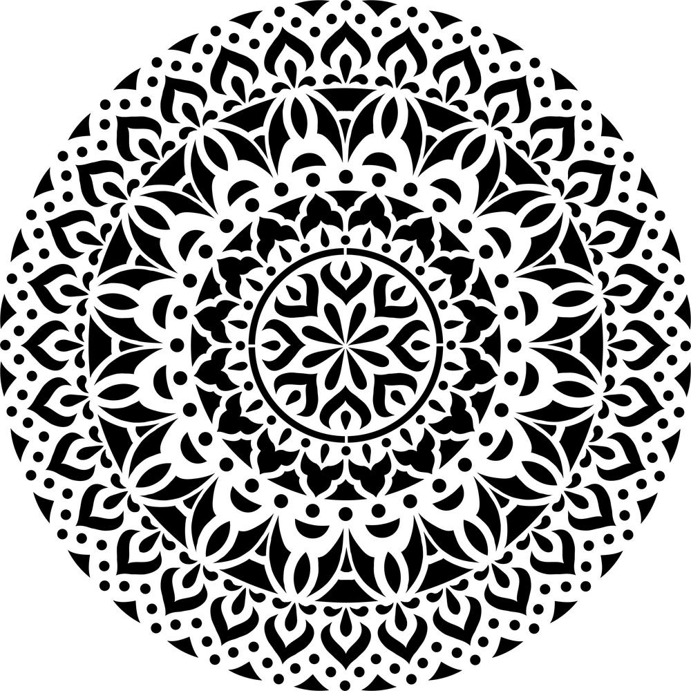 Designer Stencils Shanti Mandala Stencil FS029 The Home Depot