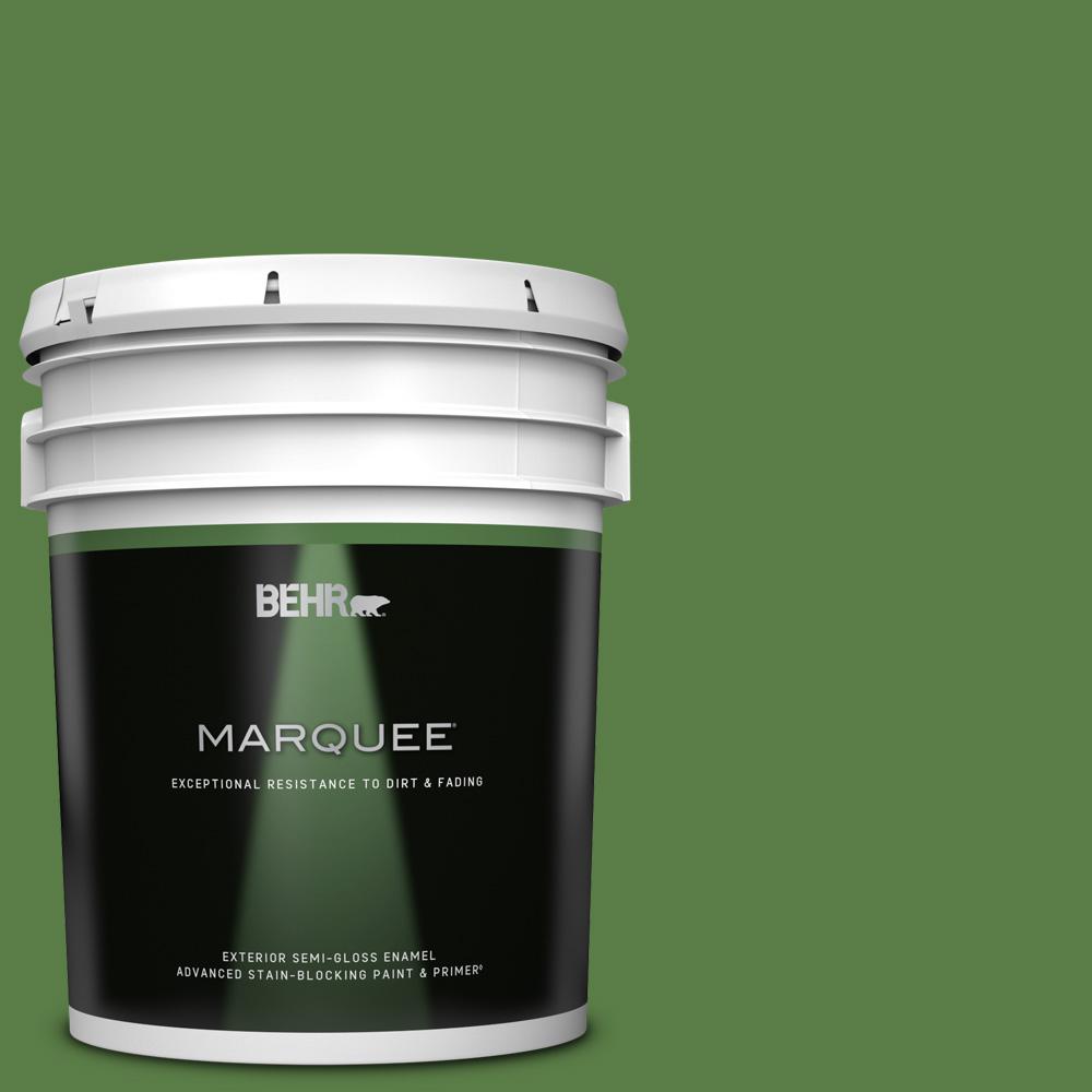 BEHR MARQUEE 5 gal. SH430 Mossy Green SemiGloss Enamel Exterior