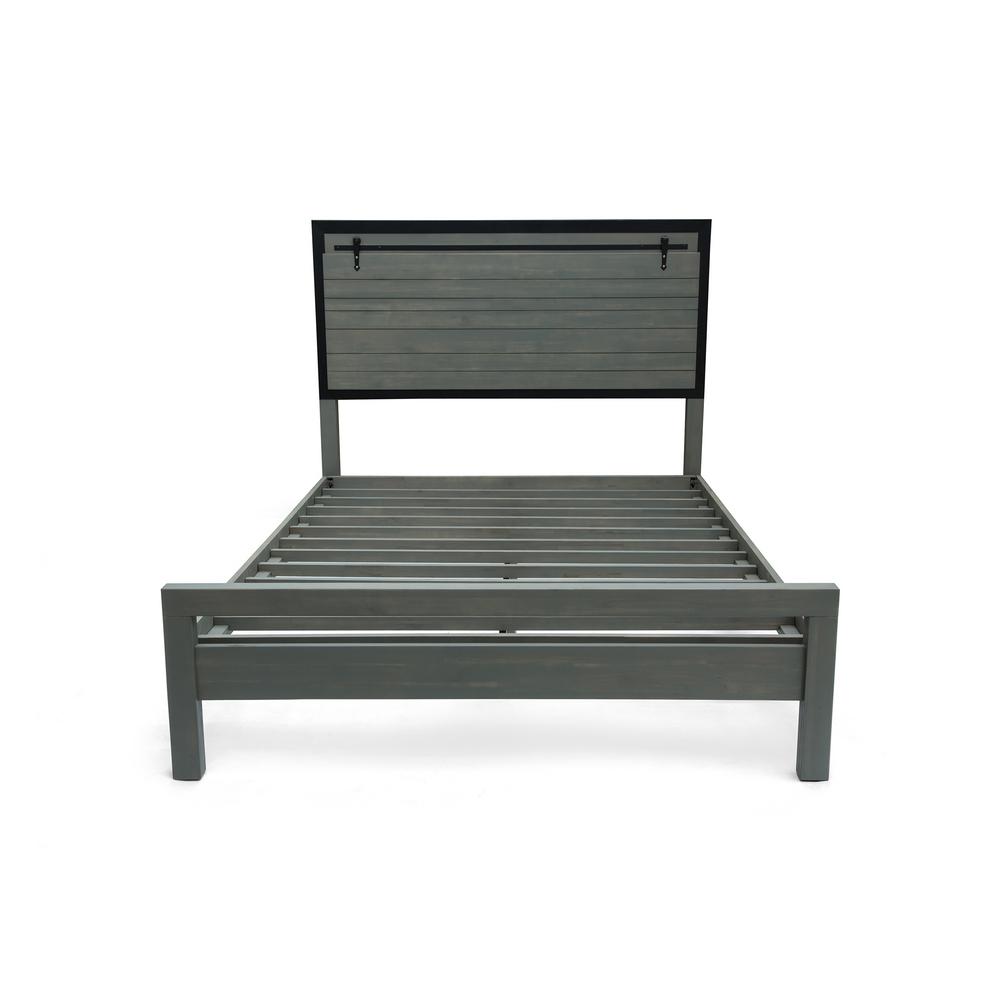 Noble House Fennimore Queen Size Gray Acacia Wood And Rustic