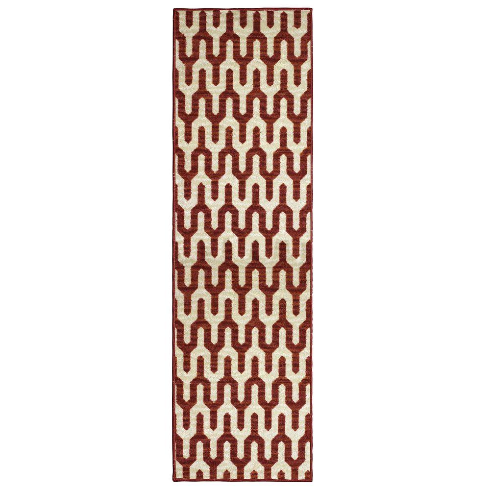 Modern Living Mila Burnt Orange 2 Ft X 5 Ft Area Runner Rug YMA003975   Burnt Orange Modern Living Area Rugs Yma003975 64 1000 