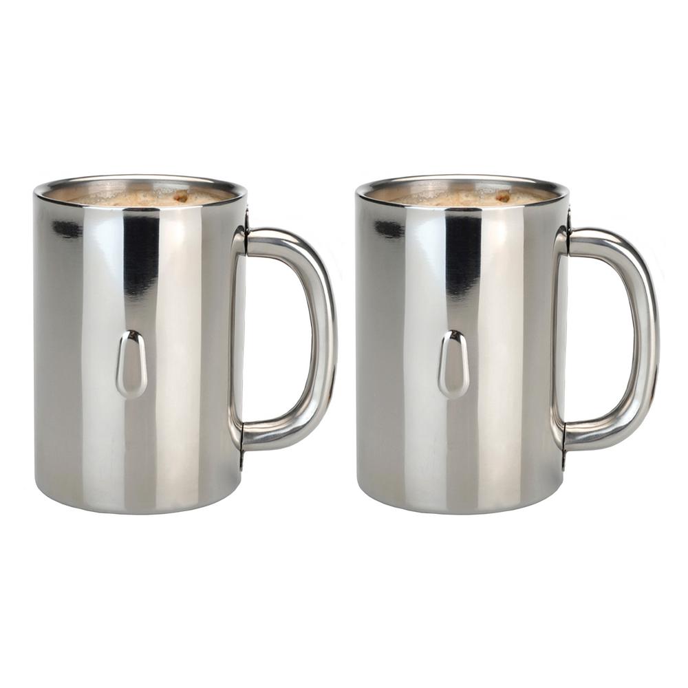 BergHOFF Straight Line 12.8 oz. Stainless Steel Coffee Mug (Set of 2 ...