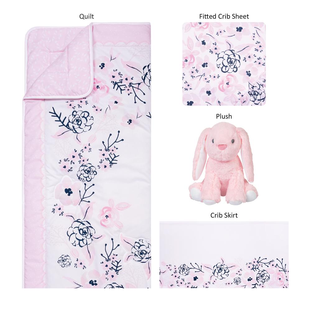 Sammy Lou By Trend Lab Simply Floral 4 Piece Crib Bedding Set