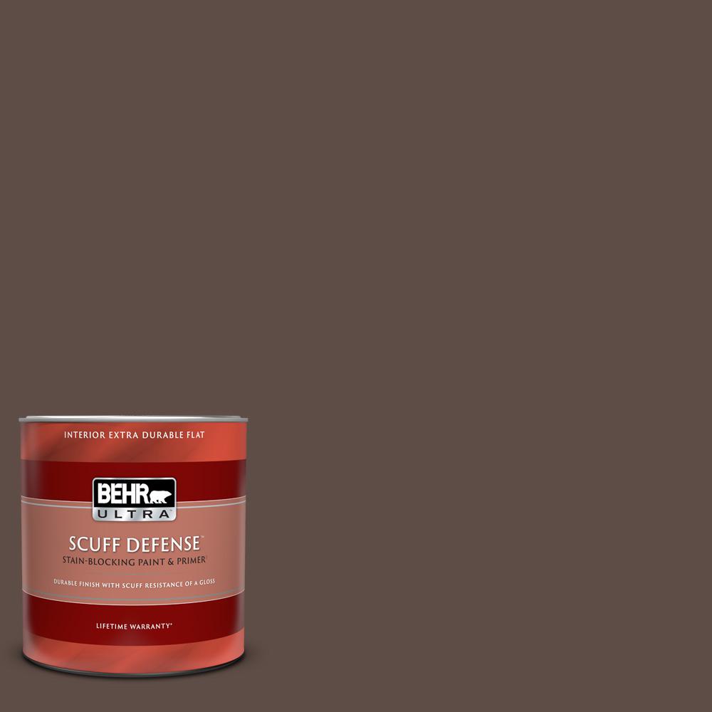 BEHR ULTRA 1 qt. 750B7 Thick Chocolate Extra Durable Flat Interior