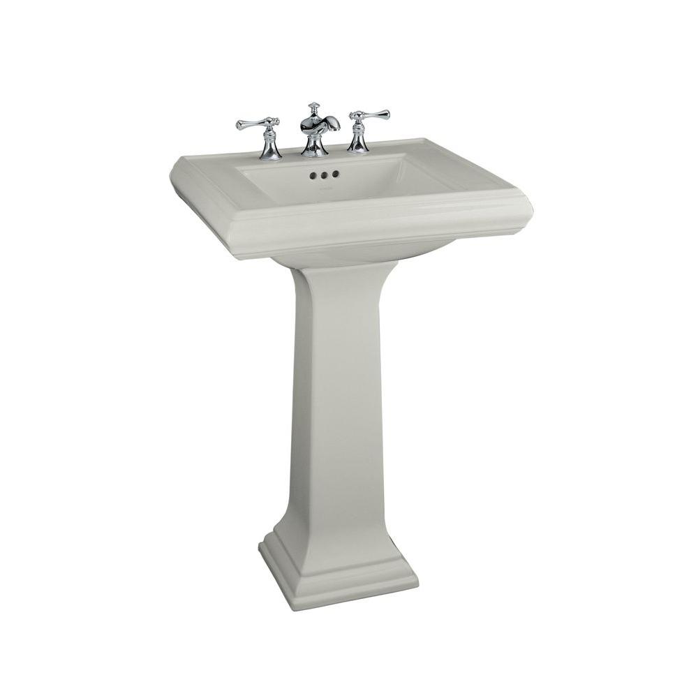 Kohler Memoirs Ceramic Pedestal Combo Bathroom Sink In Ice Grey With Overflow Drain K 2238 8 95 The Home Depot - Kohler Pedestal Sink Memoirs Kohler Memoirs Ceramic Pedestal Combo Bathroom Sink In Ice Grey With Overflow Drain K 2238 8 95 The Home Depot - Kohler Pedestal Sink Memoirs
