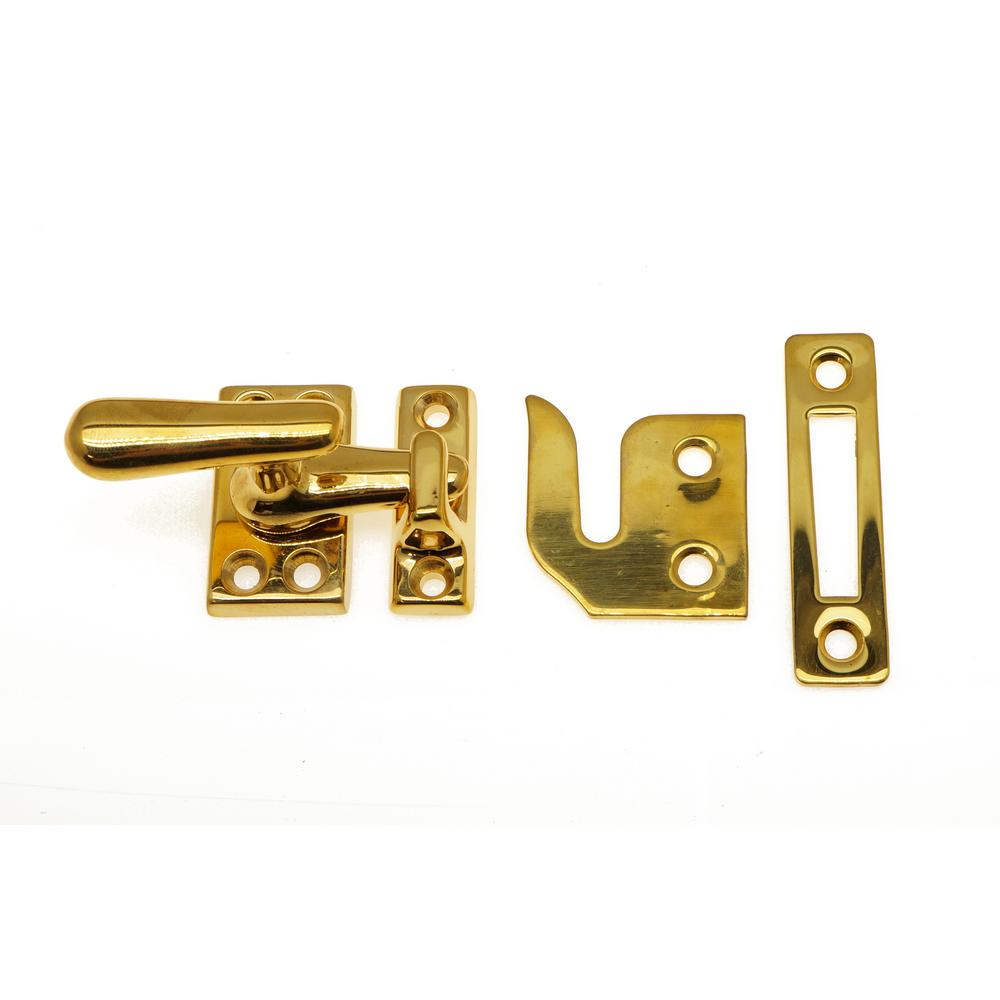 Polished Solid Brass Small Swing Lock Window Sash Lock with Casement