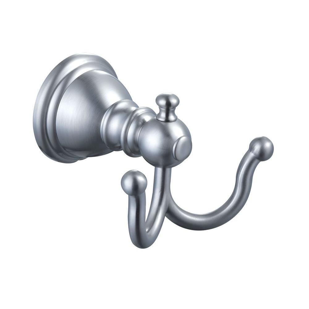 Glacier Bay Lyndhurst Double Robe Hook in Brushed Nickel-20276-0304 ...