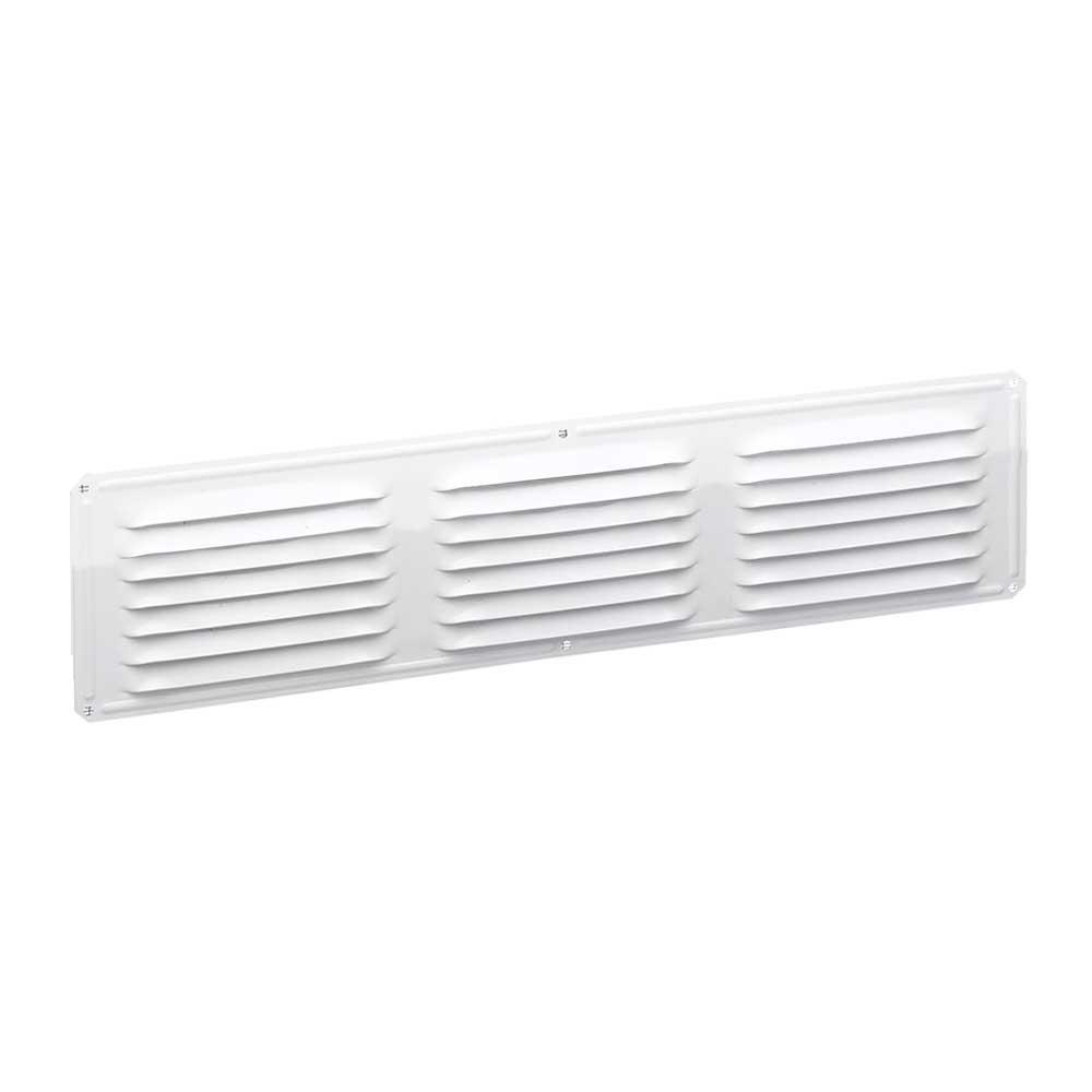 16 in. x 4 in. Aluminum Louvered Soffit Vent in White84226 The Home
