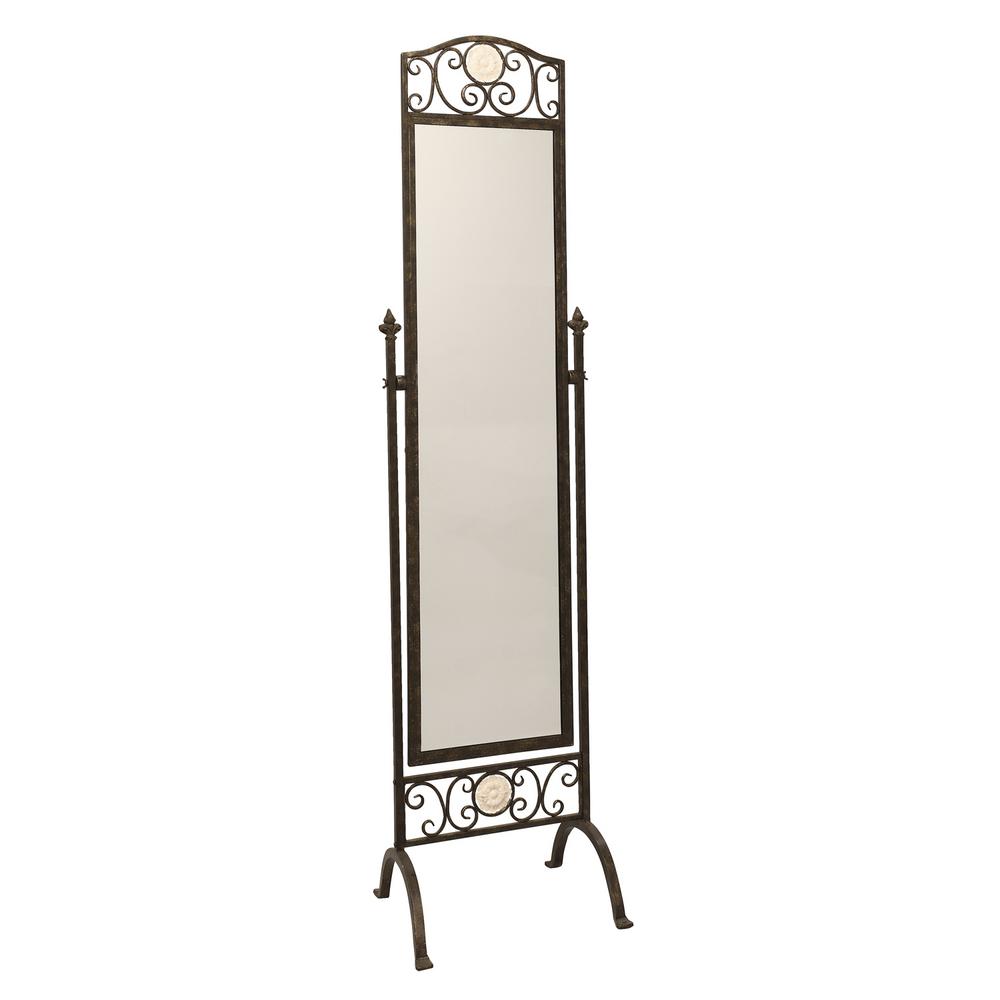 Mario Industries Brushed Brass Standing Cheval Mirror