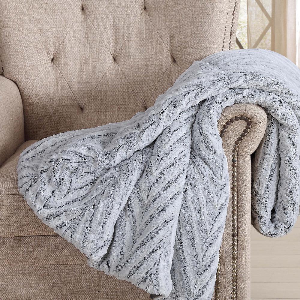 Chevron Braided Style Jacquard Soft Oversized Durable Throw Blanket 50/" x 70/"