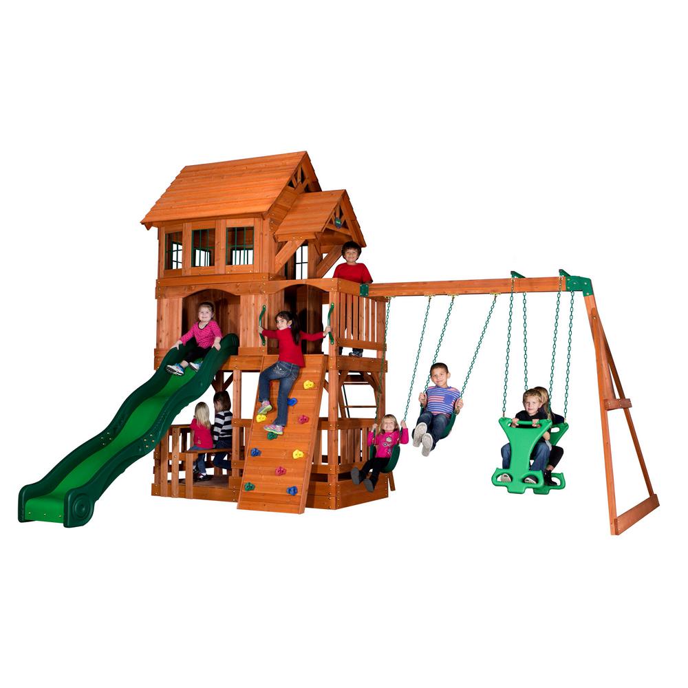 Backyard Discovery Liberty II All Cedar Playset44215com  The Home Depot