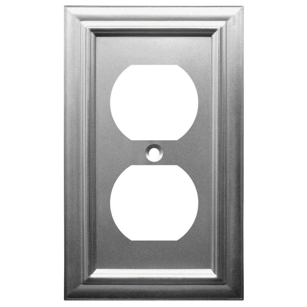 Amerelle Continental 1 Duplex Wall Plate Nickel94DN The Home Depot