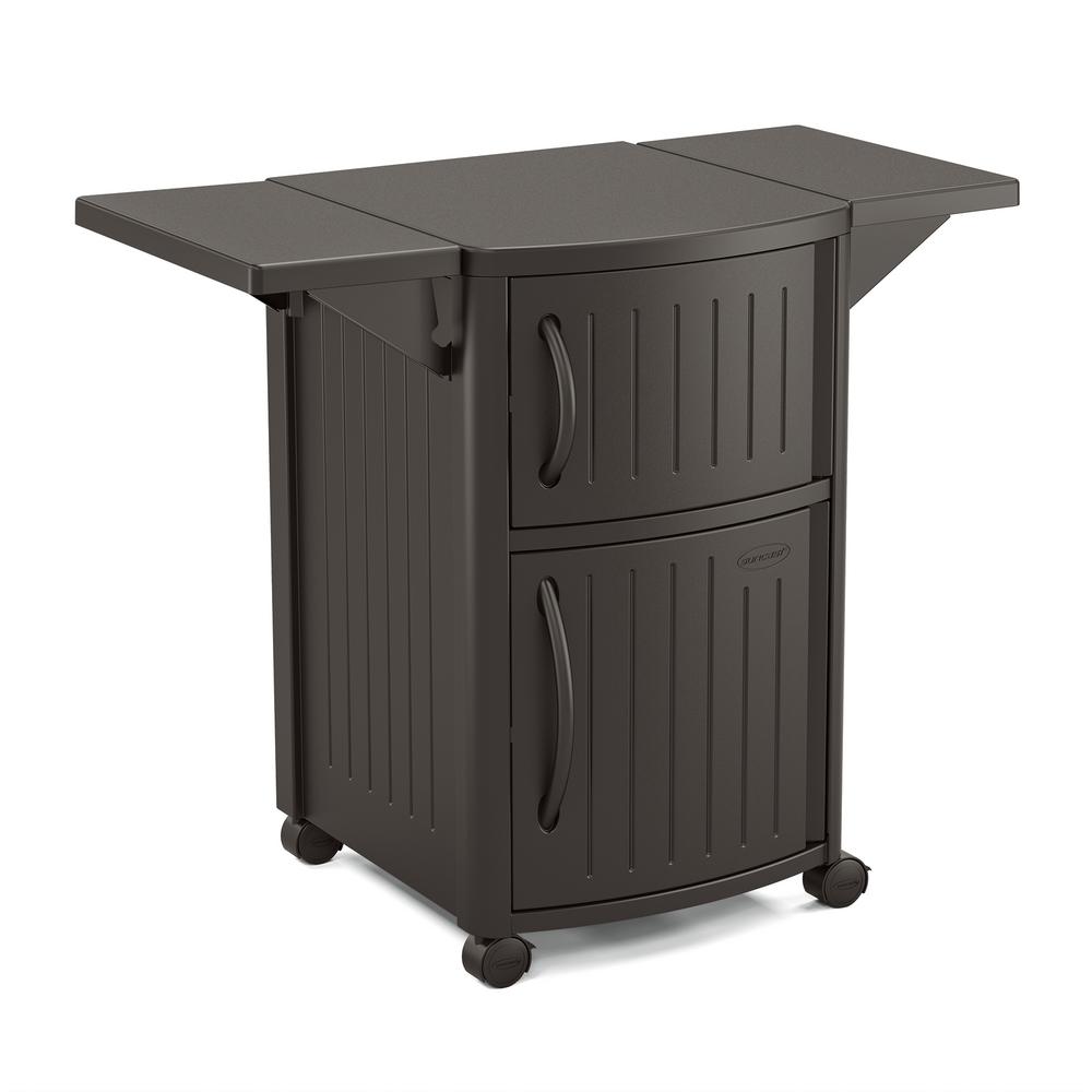 Storage Drawer Serving Carts Outdoor Bar Furniture The Home Depot Serving Station Patio Cabinet