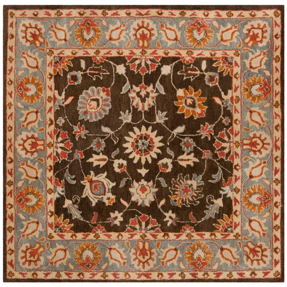 Safavieh Heritage Charcoal Blue 8 Ft X Square Area Rug