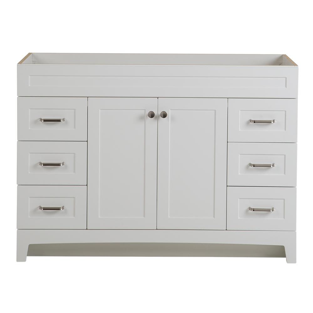 Home Decorators Collection Thornbriar 48 In W X 21 In D Bathroom Vanity Cabinet In Polar White Tb4821 Wh The Home Depot