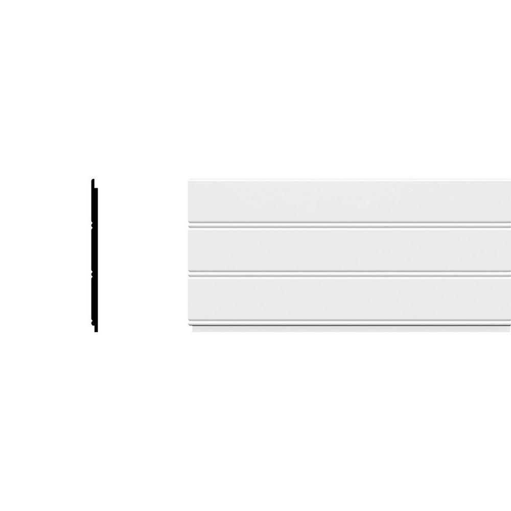 Ekena Millwork 9/16 in. x 96 in. x 71/4 in. PVC Reversible Bead/Nickel