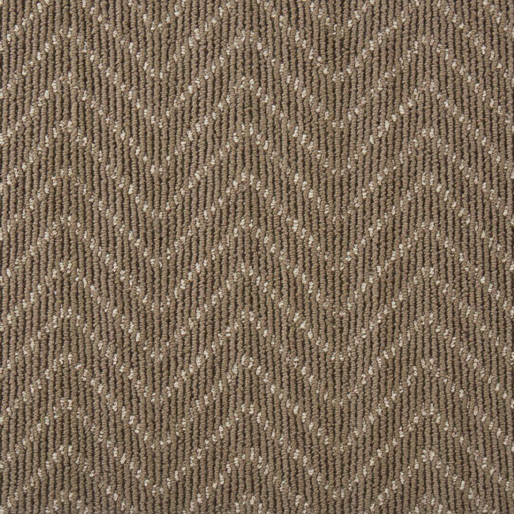 Natural Harmony Merino Herringbone Driftwood Custom Area Rug With Pad