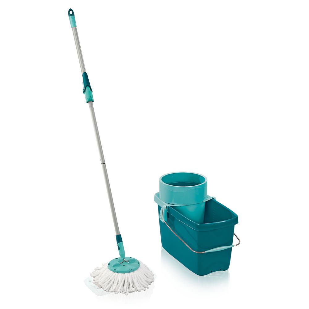 Leifheit 5 Gal. Turquoise Plastic Mop Bucket with Mop52019 The Home