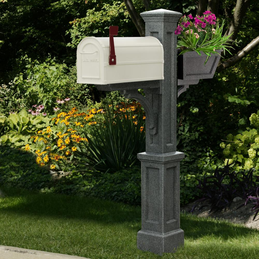 Mayne Westbrook Plus Plastic Mailbox Post, Granite580A00200 The Home