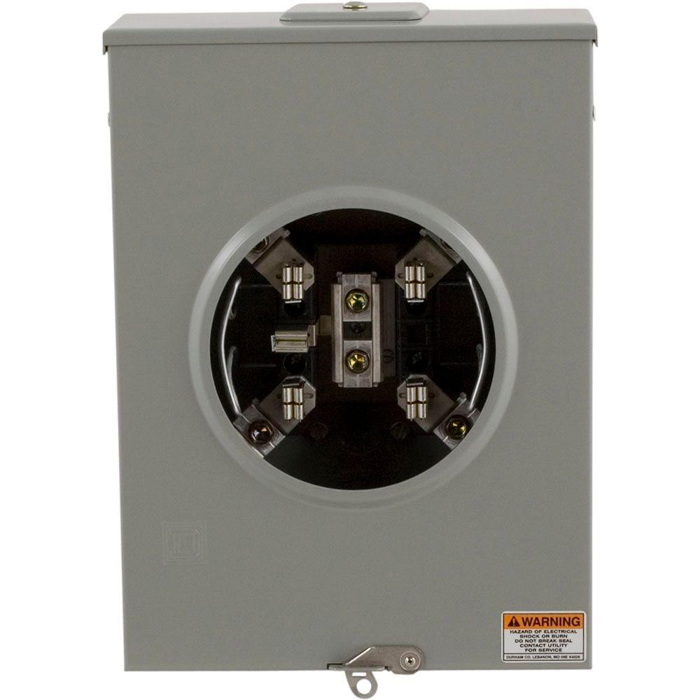 Square D 200 Amp RinglessHorn Bypass Overhead Meter Socket for 3Way