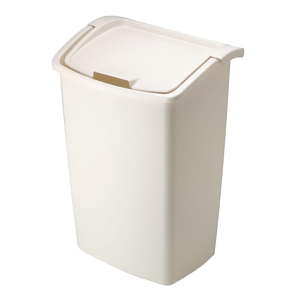 kitchen trash can with recycling