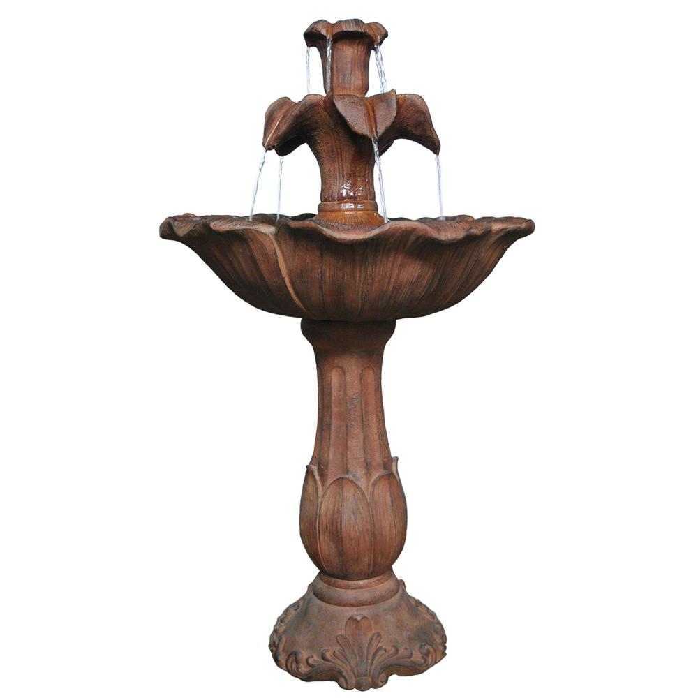 Cement Fountains Outdoor Decor The Home Depot