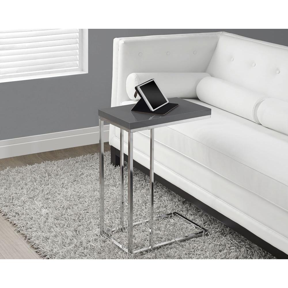 Glossy Grey End Table