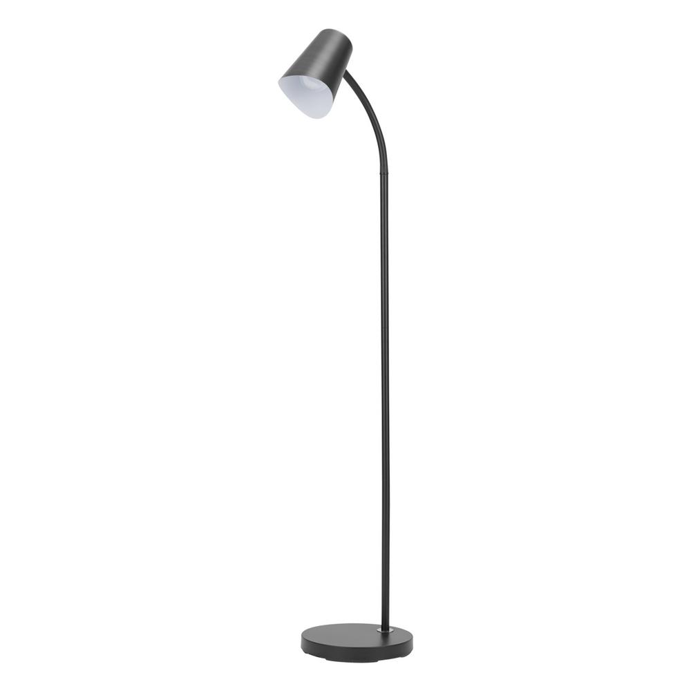 Globe Electric Rowen 58 In Matte Black Floor Lamp With Flexible Silicone Neck
