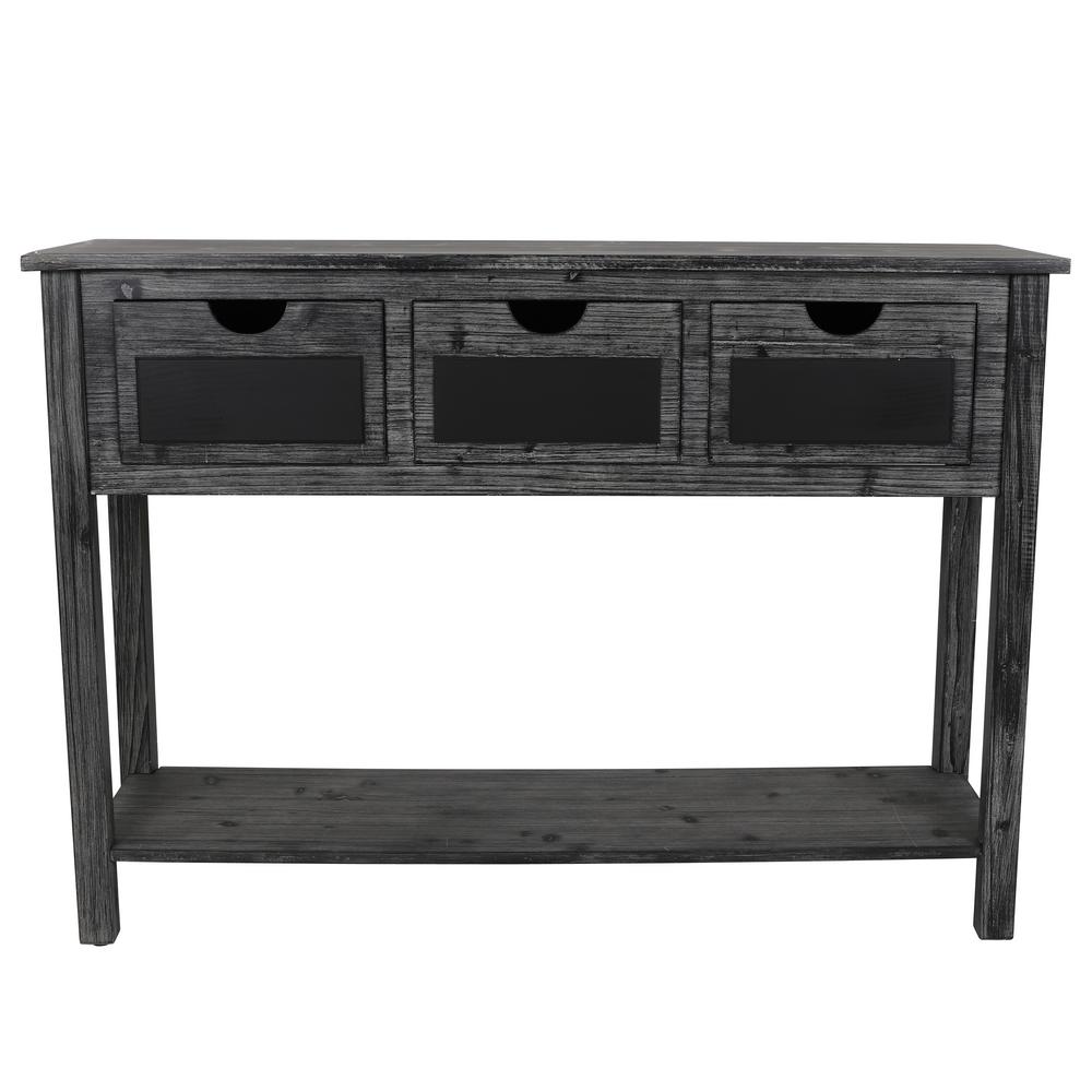 Tall Above 40 In Console Tables Accent The Home Depot Decor Therapy Rowan Gray Chalkboard Console Table