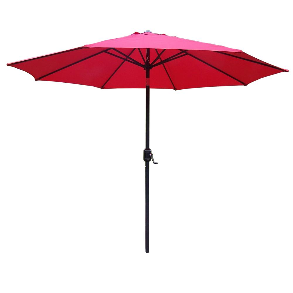 Unbranded 9 Ft Tilt Patio Umbrella Hd4005 Rd Bk The Home Depot