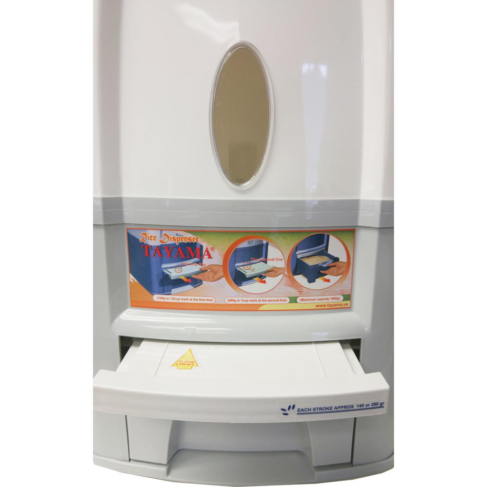 Tayama Rice Dispenser 55 Lbs Capacity In White Pg 25 The Home Depot 3 Tayama Rice Dispenser