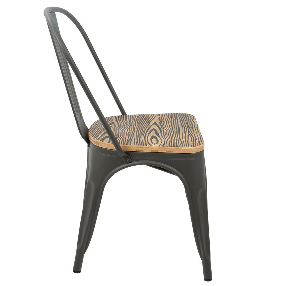 Lumisource Oregon Grey And Brown Dining Chair Set Of 2 Dc Tw Or2 Internet 302045018 4 Lumisource Oregon Grey And Brown Dining Chair