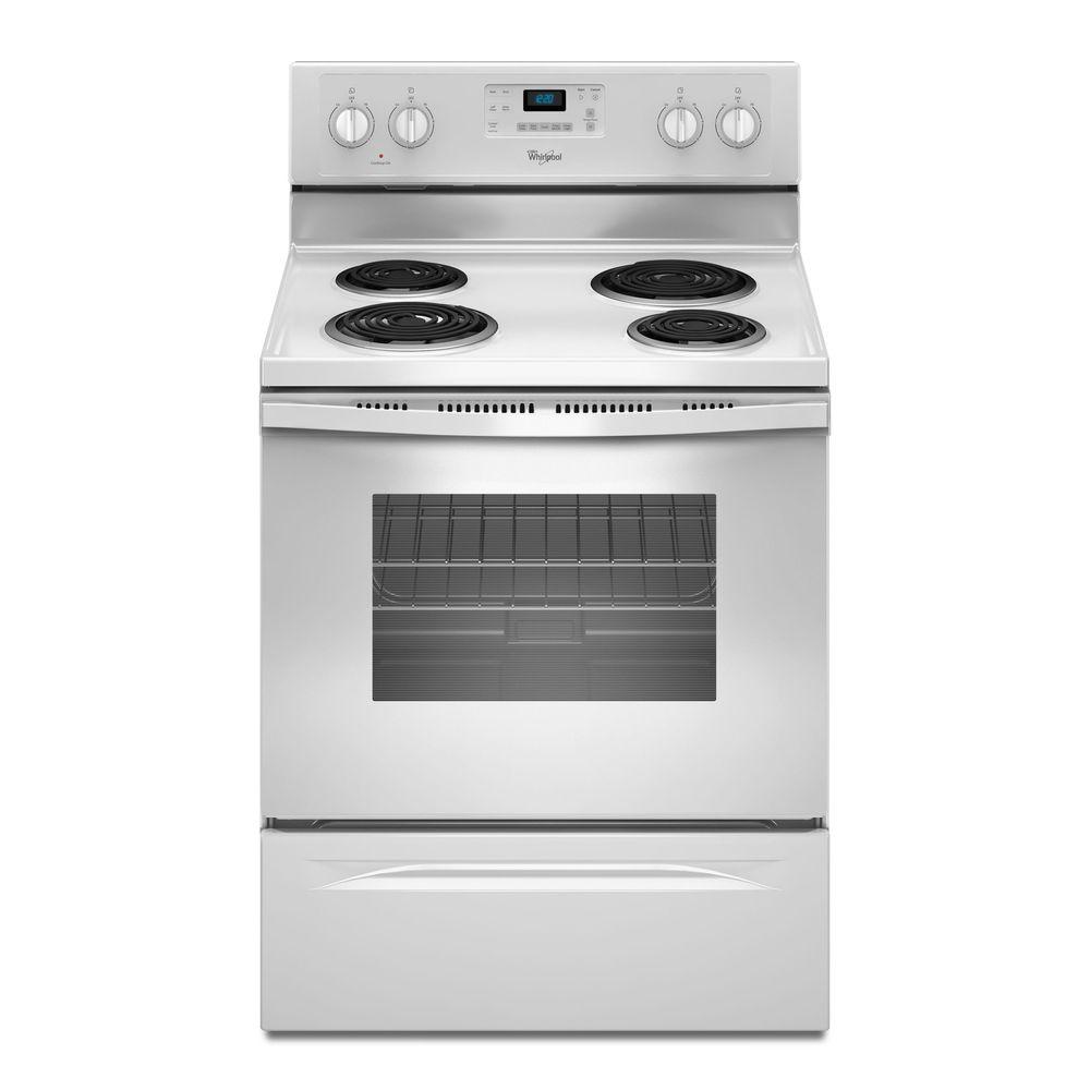 Whirlpool 30 in. 4.8 cu. ft. Electric Range with SelfCleaning Oven in WhiteWFC310S0EW The